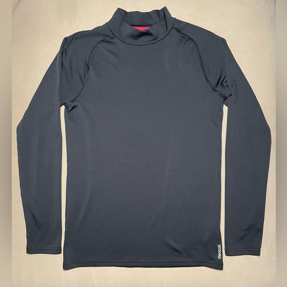 Reebok Kids Speedwick Thermal Compression Black Long Sleeve Shirt Size Large